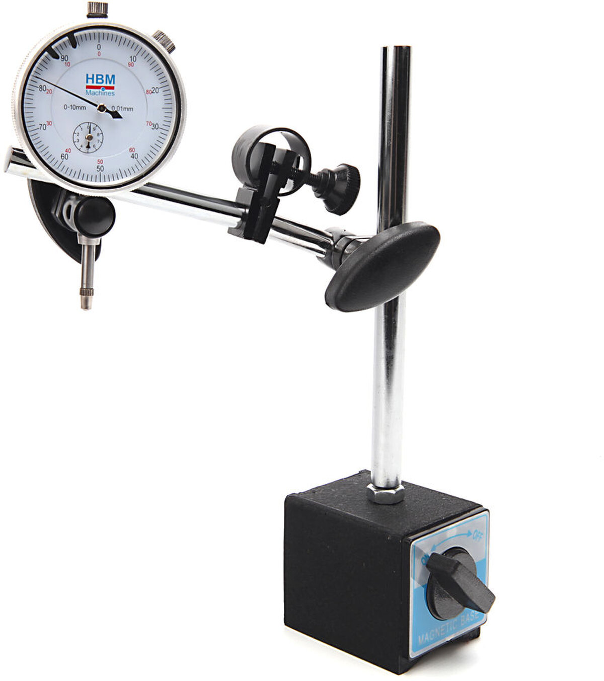 HBM magnetic clock stand with dial indicator