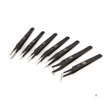  HBM Professional 7-osainen antimagneettinen ruostumattomasta teräksestä valmistettu pinsettisarja