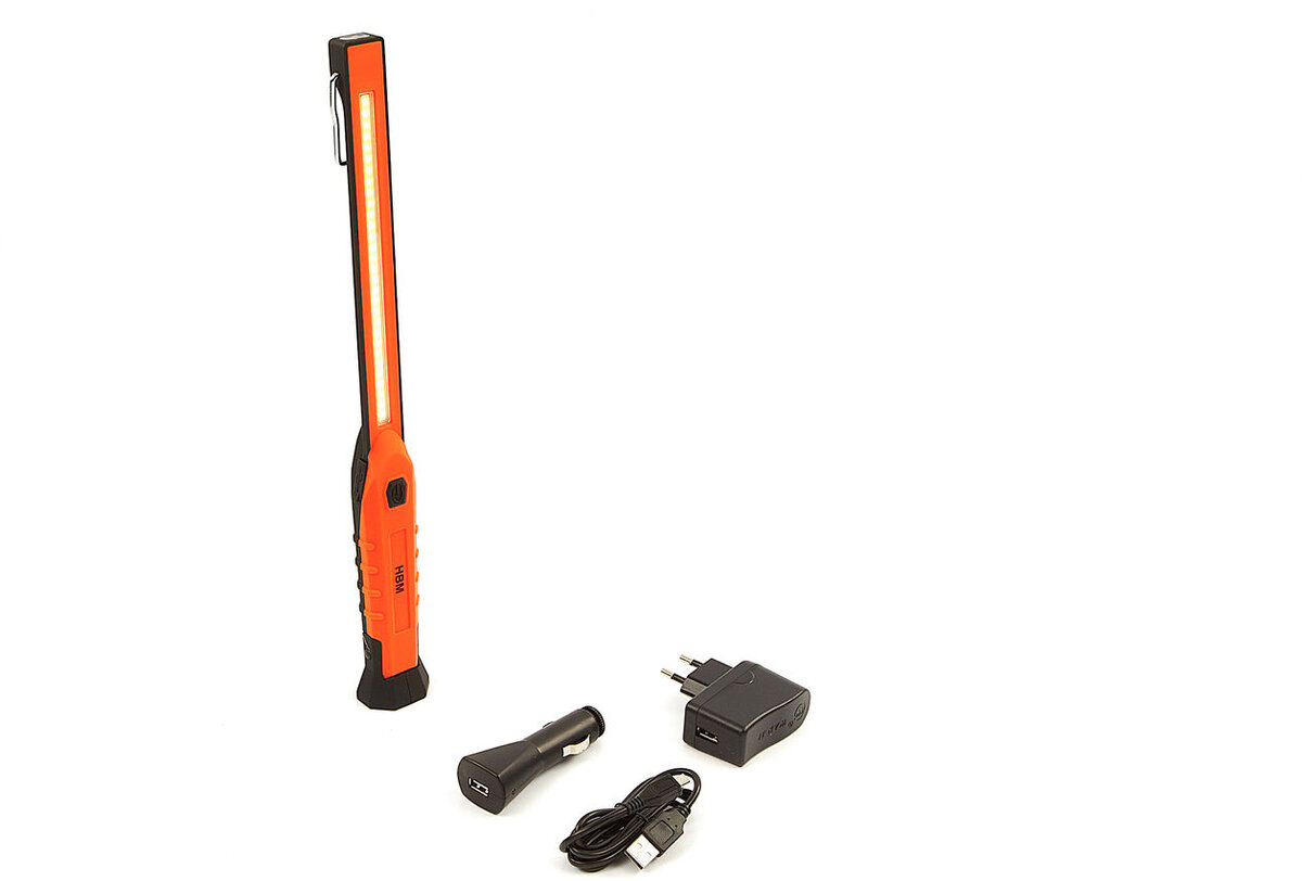 Hbm professionell laddningsbar extra smal LED-ficklampa 300 lumen
