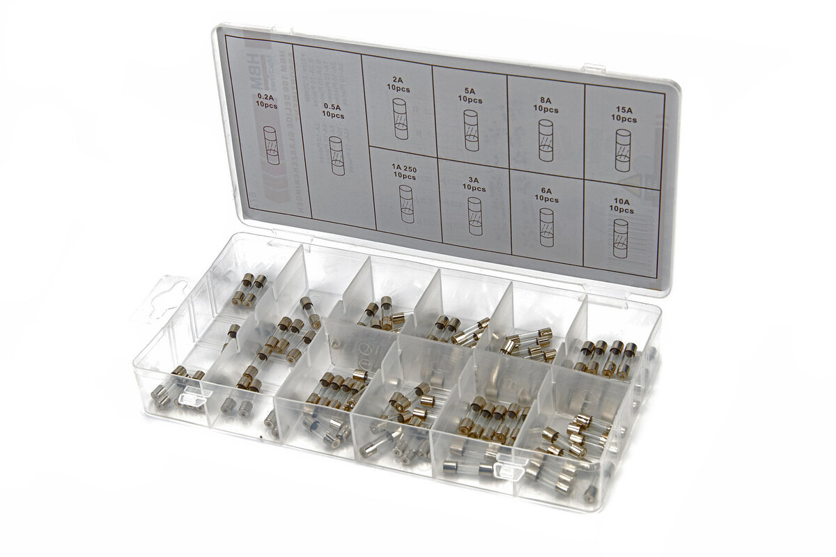 HBM 100 piece glass fuses assortment
