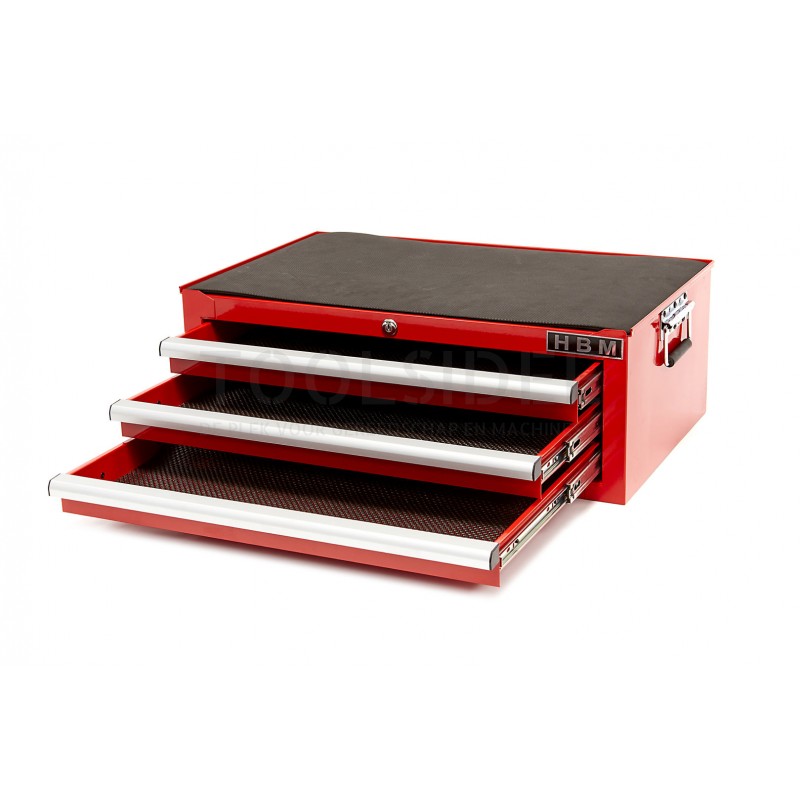 HBM 6 drawers deluxe tool trolley red