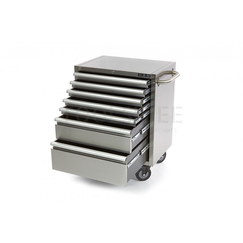 HBM 7 drawers stainless steel tool trolley