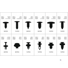  HBM 192 kappaleen valikoima verhoiluklipsit