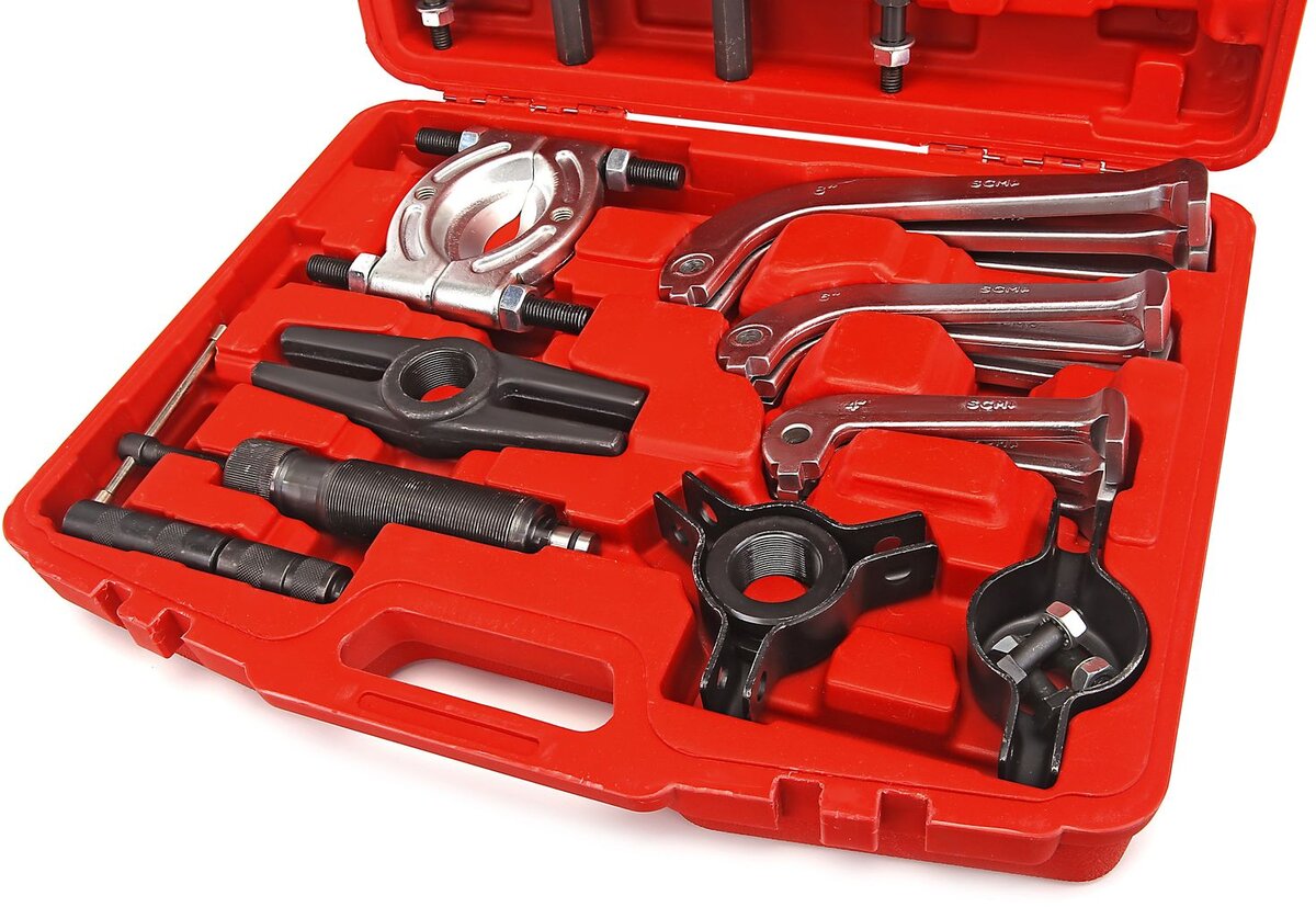 HBM 23-piece hydraulic pulley puller set and bearing puller set
