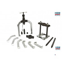 HBM 23-piece hydraulic pulley puller set and bearing puller set