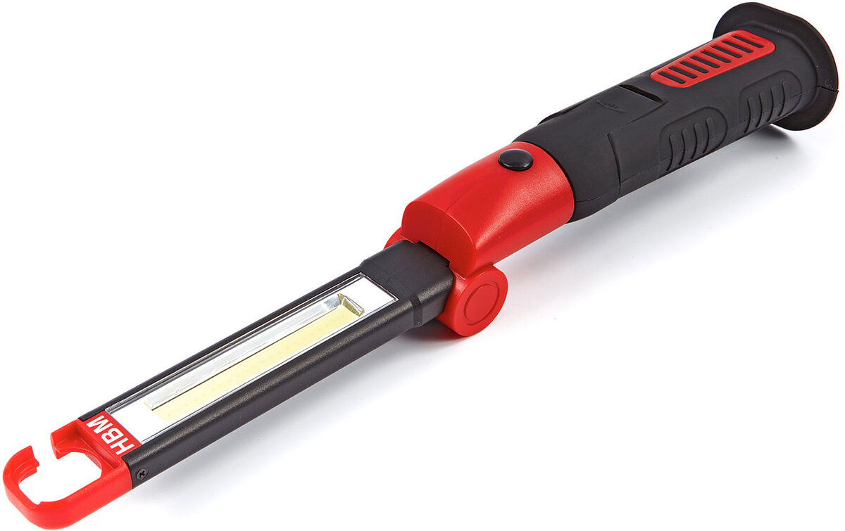 HBM Sammenleggbar Led Lommelykt 200 Lumen - Rød