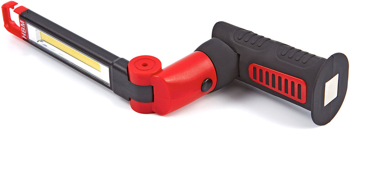 HBM Sammenleggbar Led Lommelykt 200 Lumen - Rød