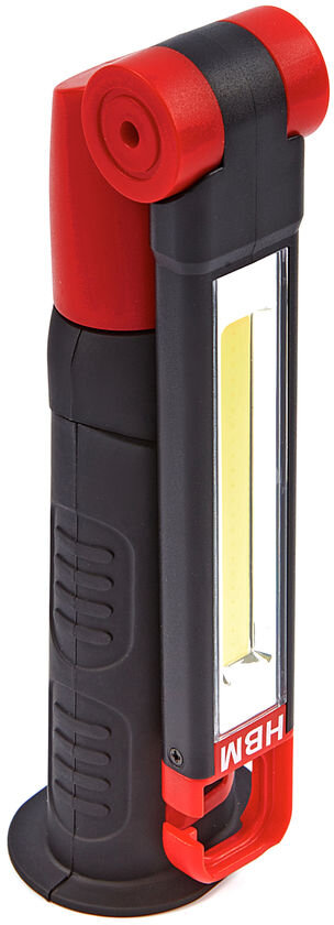 HBM Sammenleggbar Led Lommelykt 200 Lumen - Rød