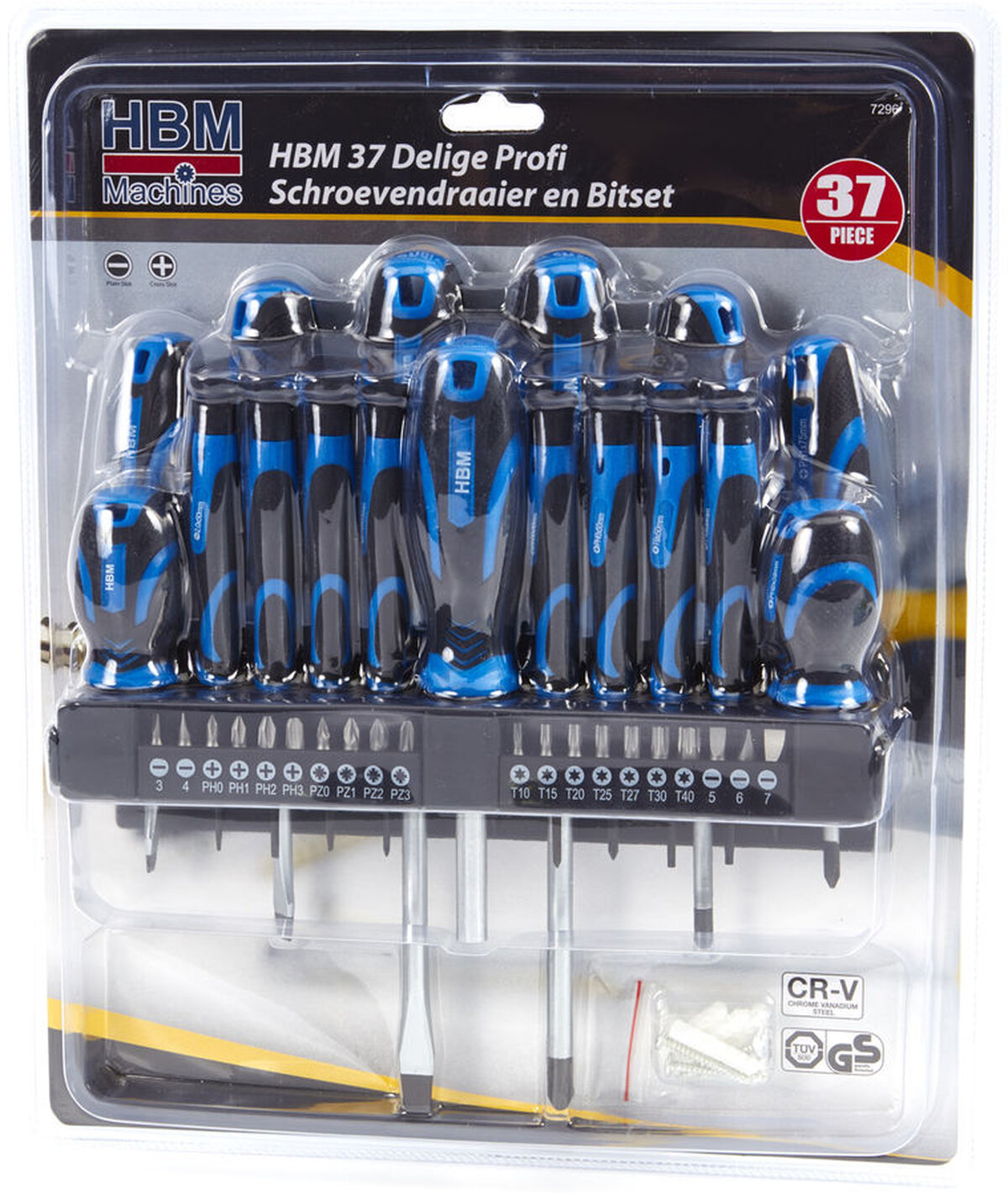 HBM 37-piece professional screwdriver and bit set HBM 37-piece professional screwdriver and bit set