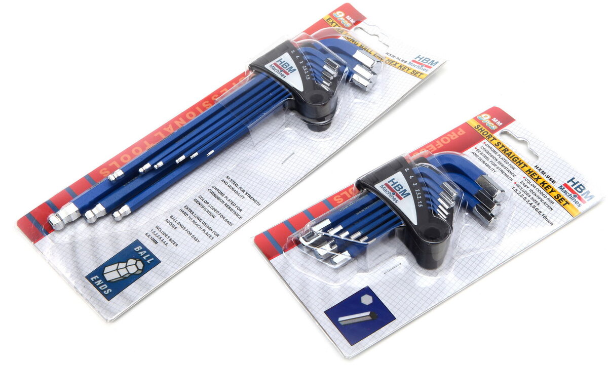 HBM 9-teiliger, metrischer, langer Langschlüssel-Satz