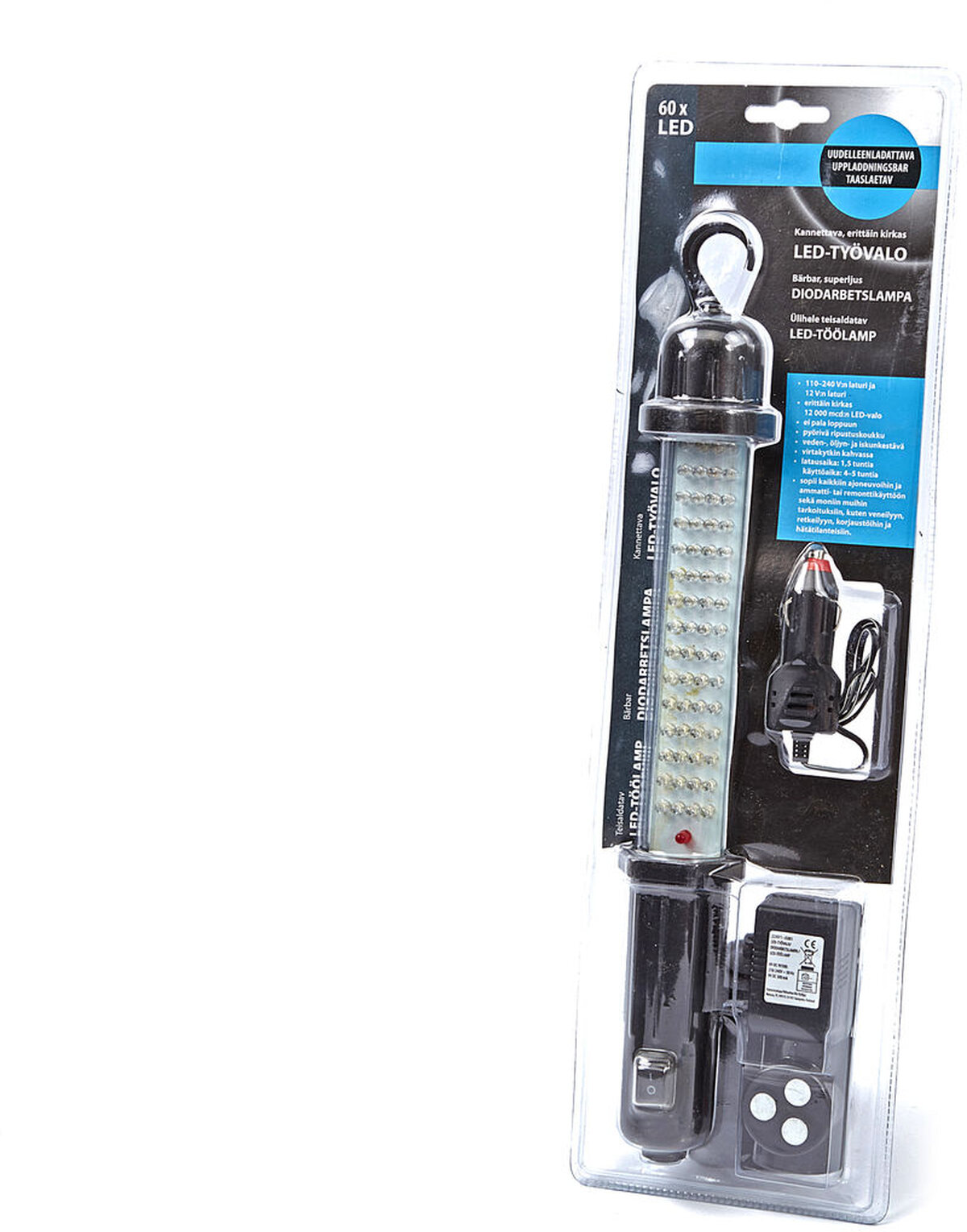 Hbm laddningsbar LED-arbetslampa med 60 lysdioder