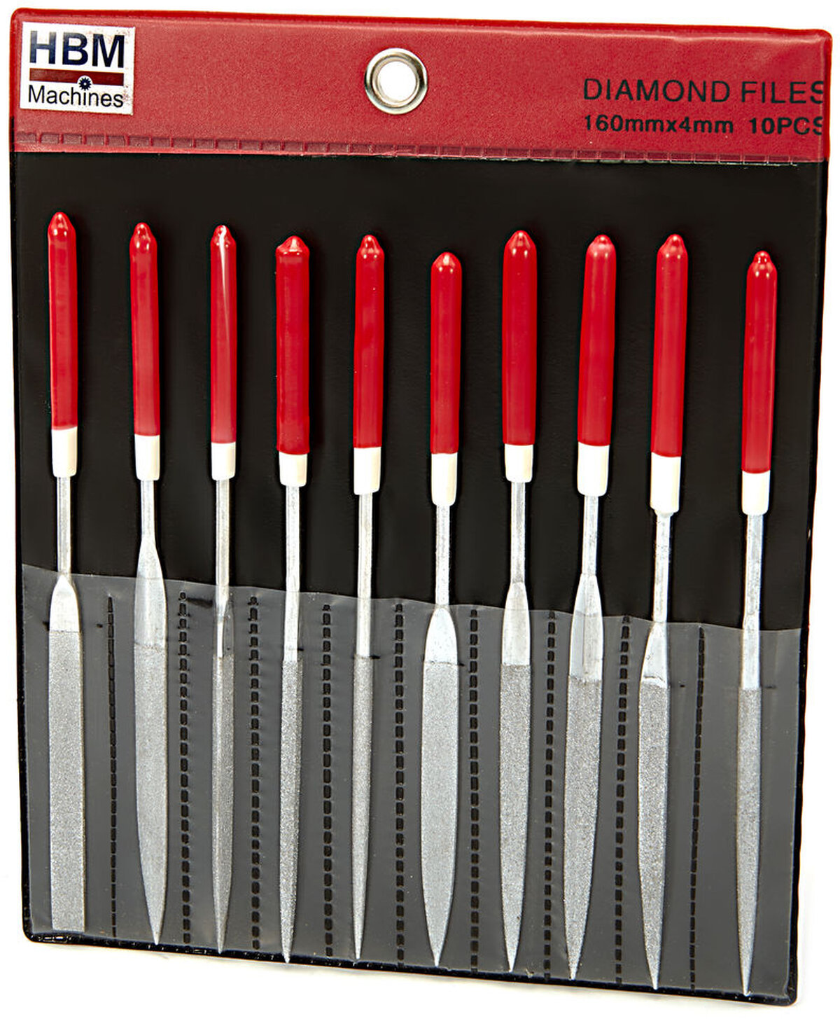 HBM 10 parts 4 x 160 mm. diamond file set