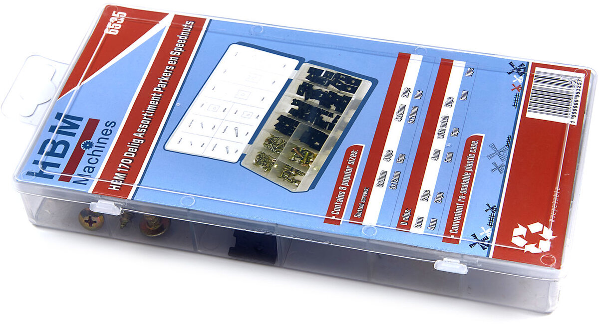 HBM 170 Piece Assortment Parkers og Speednuts HBM 170 Piece Assortment Parkers og Speednuts