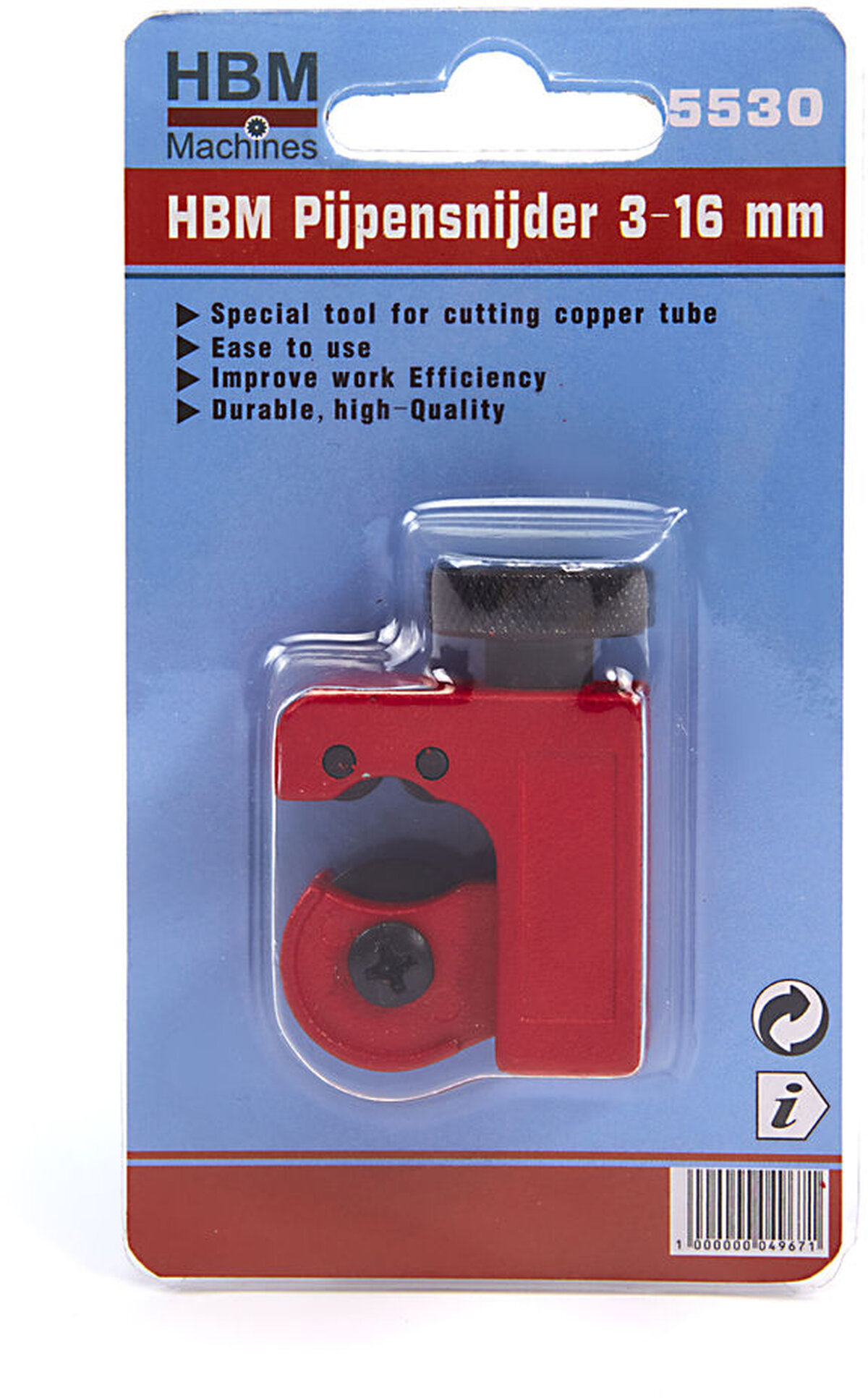 HBM Pipe cutter, Pipe cutter 3 - 16 mm. HBM Pipe cutter, Pipe cutter 3 - 16 mm.