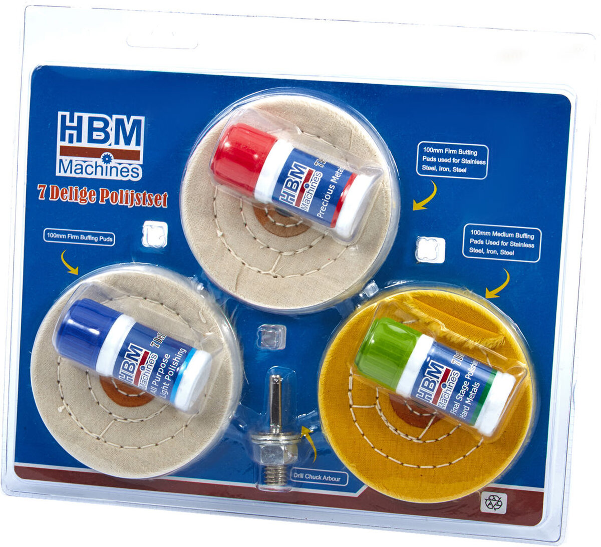 HBM 7 Delige Polijstset