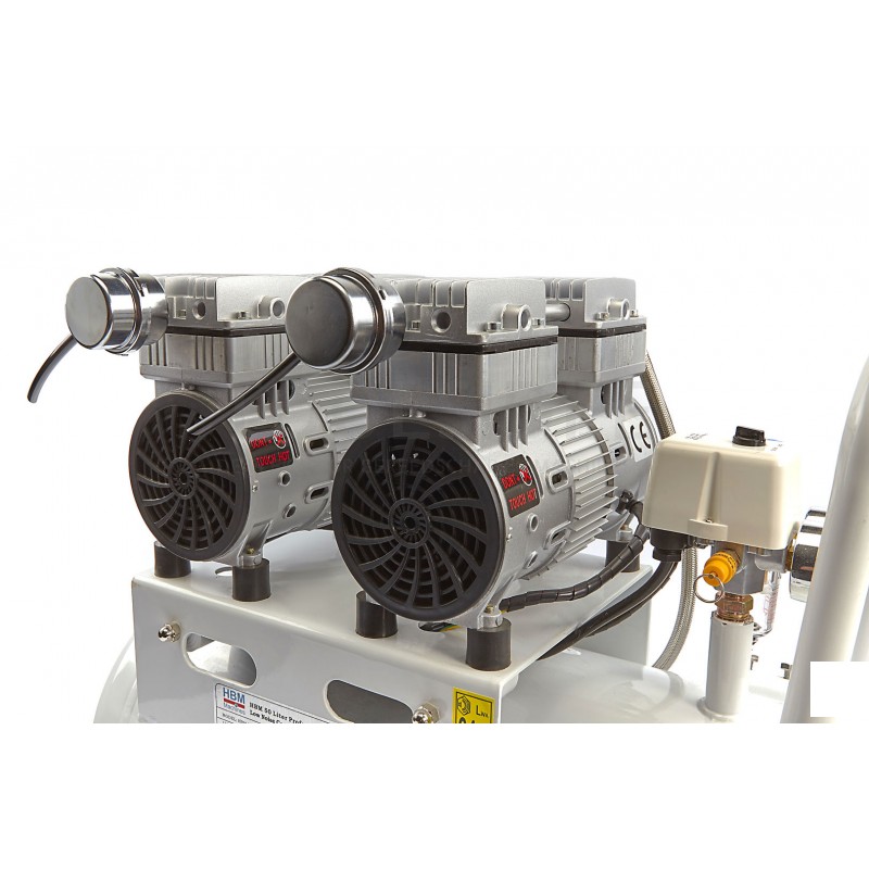 HBM 50 liters professionell lågbrusskompressor