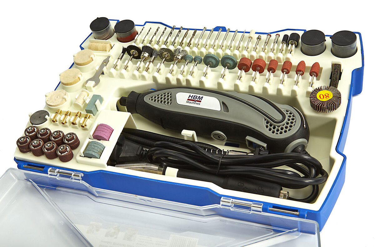 HBM Multifunksjonell Hobbymachine modell Dremel med 190 Tilbehør HBM Multifunksjonell Hobbymachine modell Dremel med 190 Tilbehør