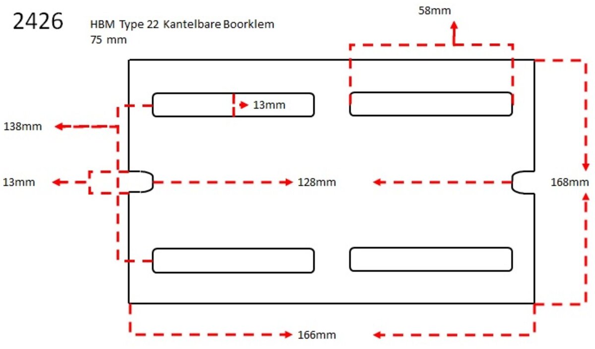HBM Typ 22 Bohrklemme - Fräsklemme