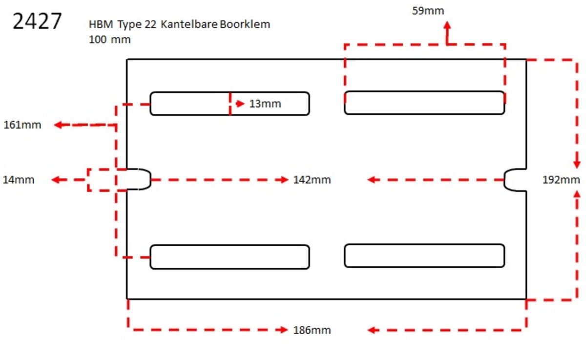 HBM Typ 22 Bohrklemme - Fräsklemme