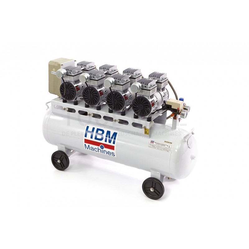 HBM 120 Liter professioneller geräuscharmer Kompressor