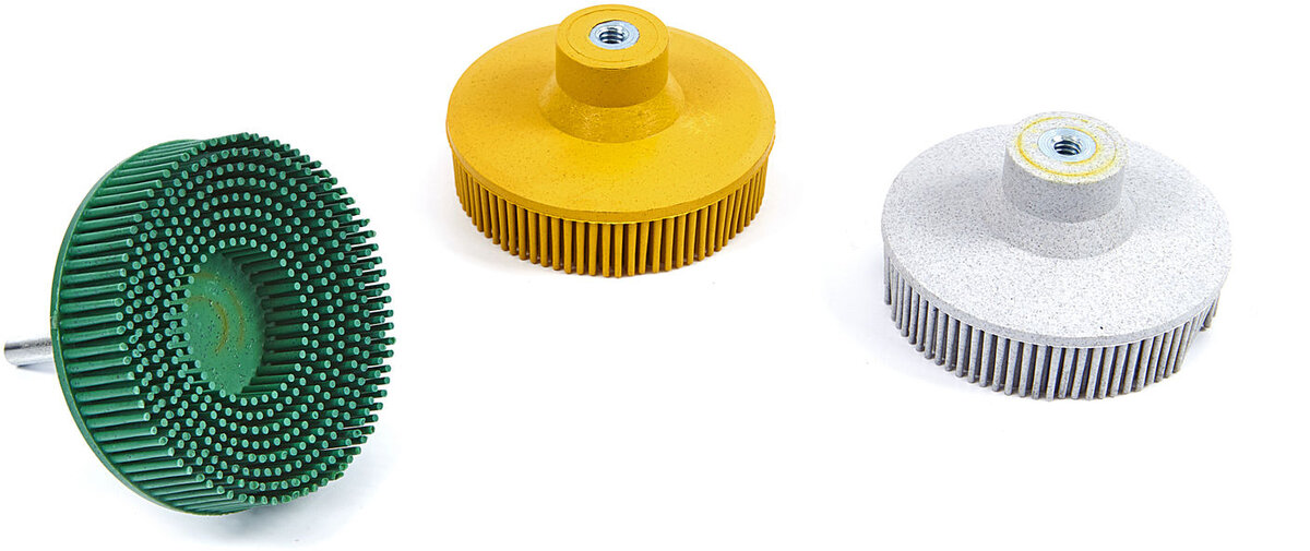 HBM 3-piece bristle disc set with 6 mm. stylus receptacle.