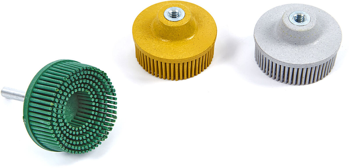 HBM 3-piece bristle disc set with 6 mm. stylus receptacle.