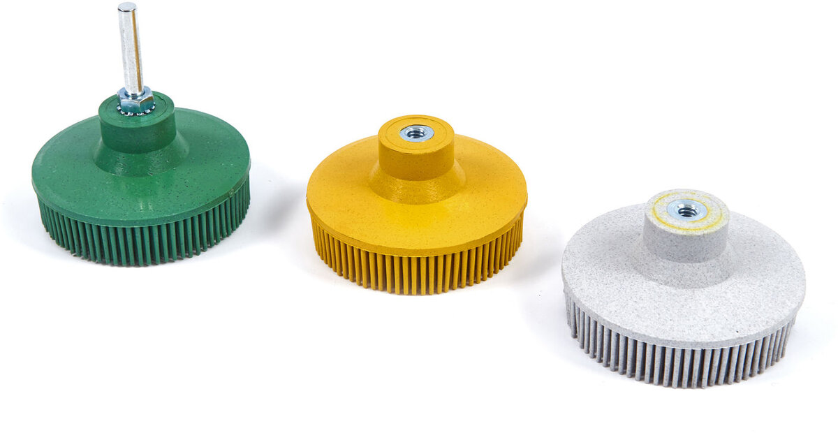 HBM 3-piece bristle disc set with 6 mm. stylus receptacle.