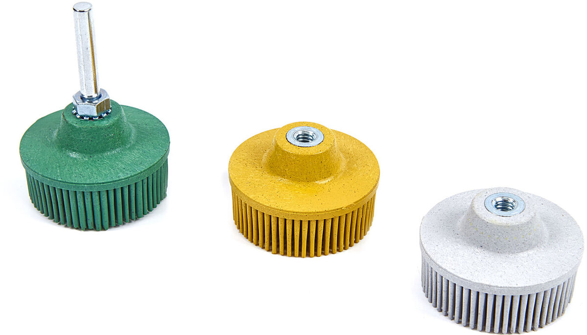 HBM 3-piece bristle disc set with 6 mm. stylus receptacle.