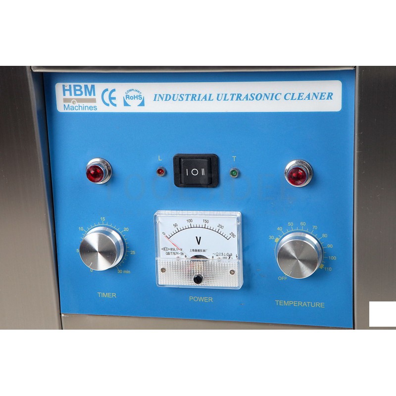 Limpiador ultrasónico industrial HBM de 40 litros