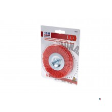 HBM 100-mm-Nylonbürste, Schleifbürste mit 6-mm-Aufsatz