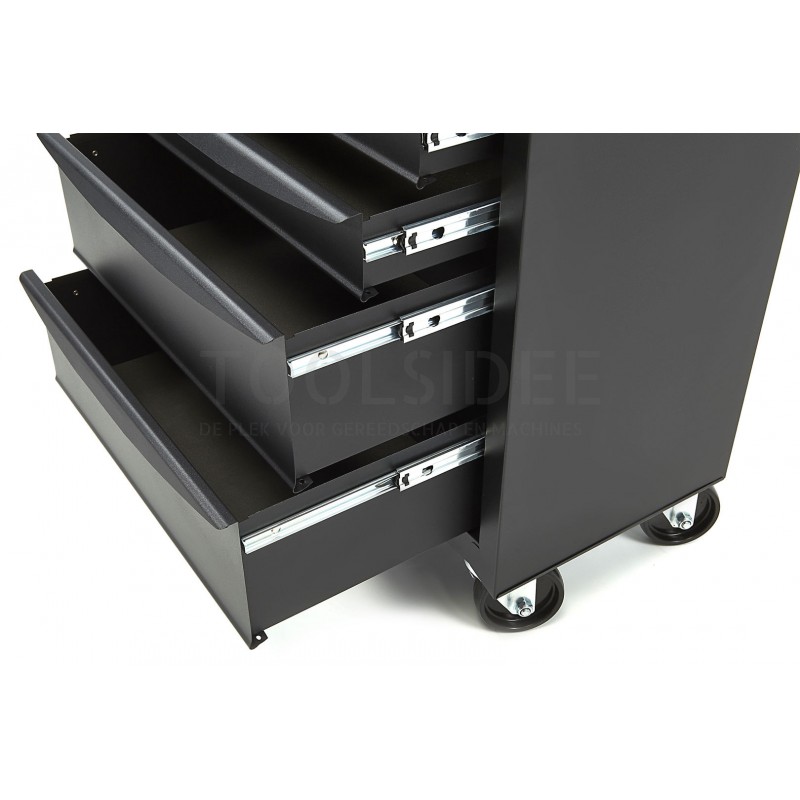 HBM 5 drawers tool trolley small - black