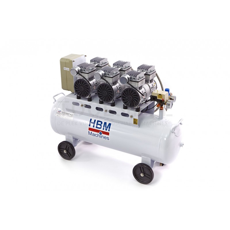 HBM 70 Liter professioneller, geräuscharmer Kompressor