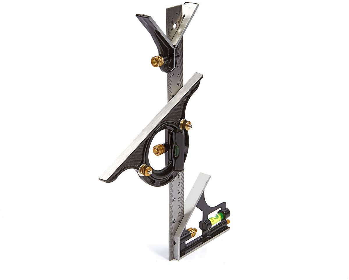 HBM 300 mm. 5-trinns justerbar vinkelmålesett