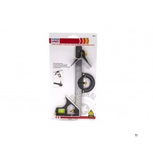 HBM 300 mm. 5-trinns justerbar vinkelmålesett