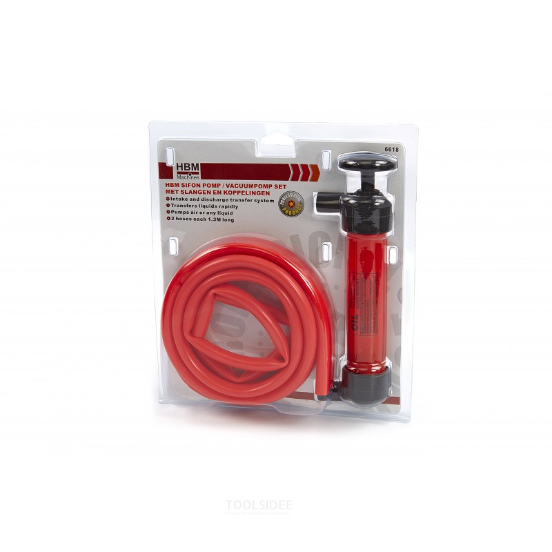 HBM siphon pump / vacuum pump / siphon pump set with hoses and couplings