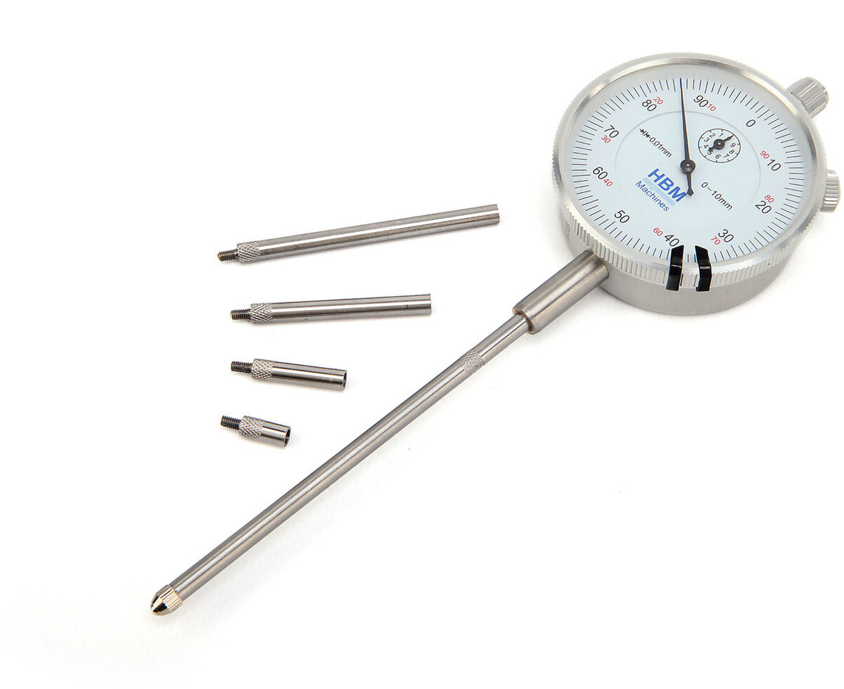 HBM analog dial gauge 0.01 mm stroke 10 mm including 5 extension pins HBM analog dial gauge 0.01 mm stroke 10 mm including 5 extension pins