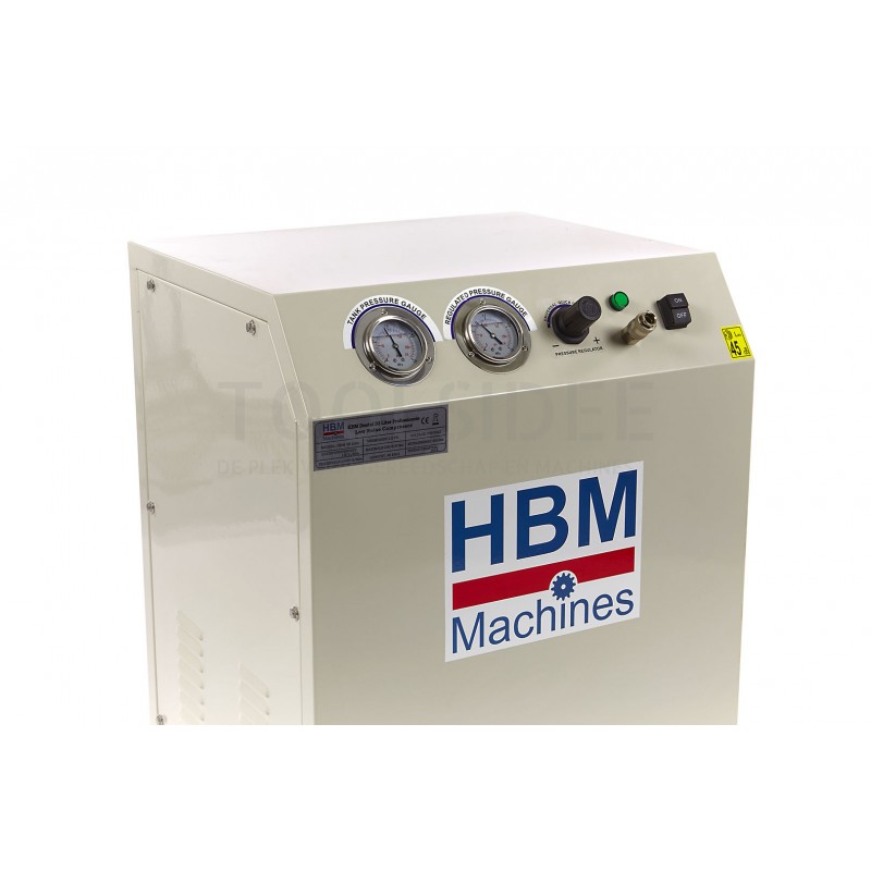 HBM Dental 30 liters profesjonell lav støy kompressor