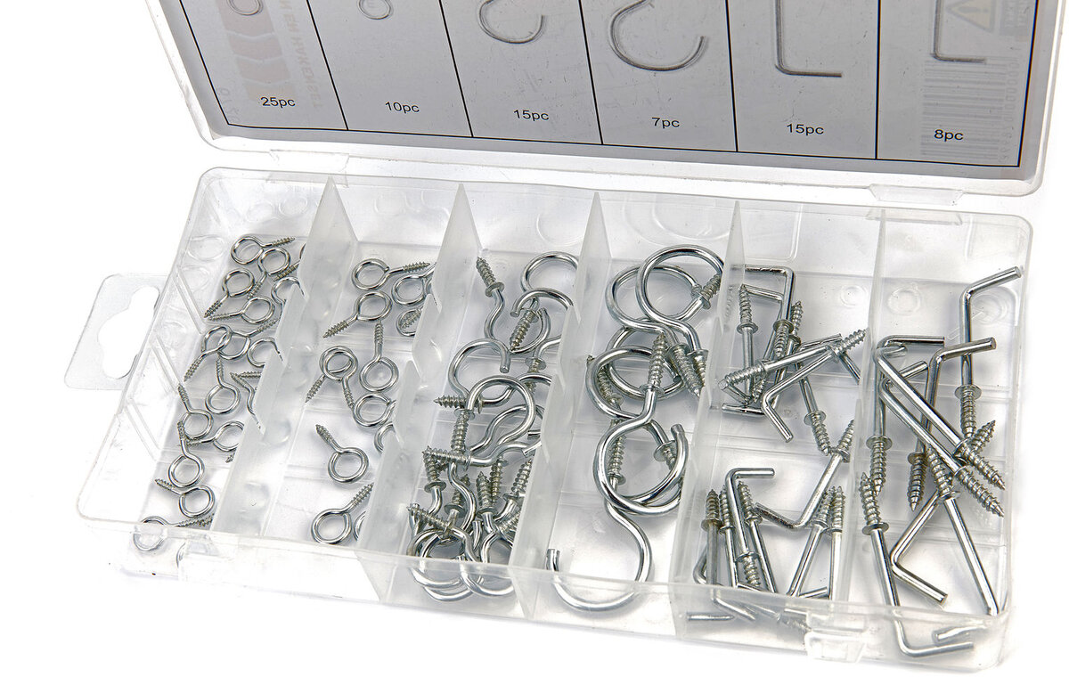 HBM 80-teiliges Ring- und Schraubhaken-Set