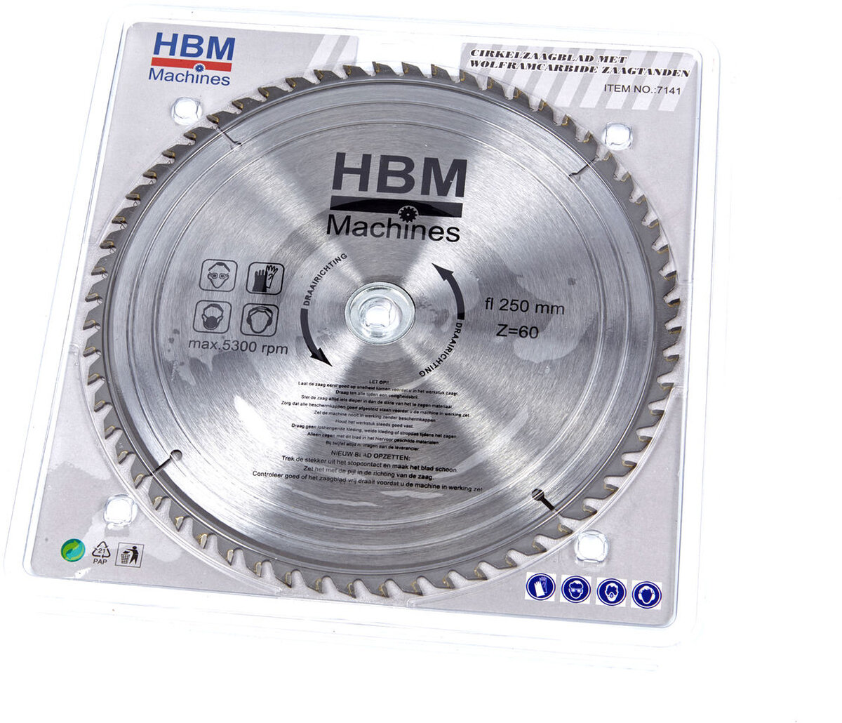 HBM HM Cirkelzaagbladen 250mm voor Hout
