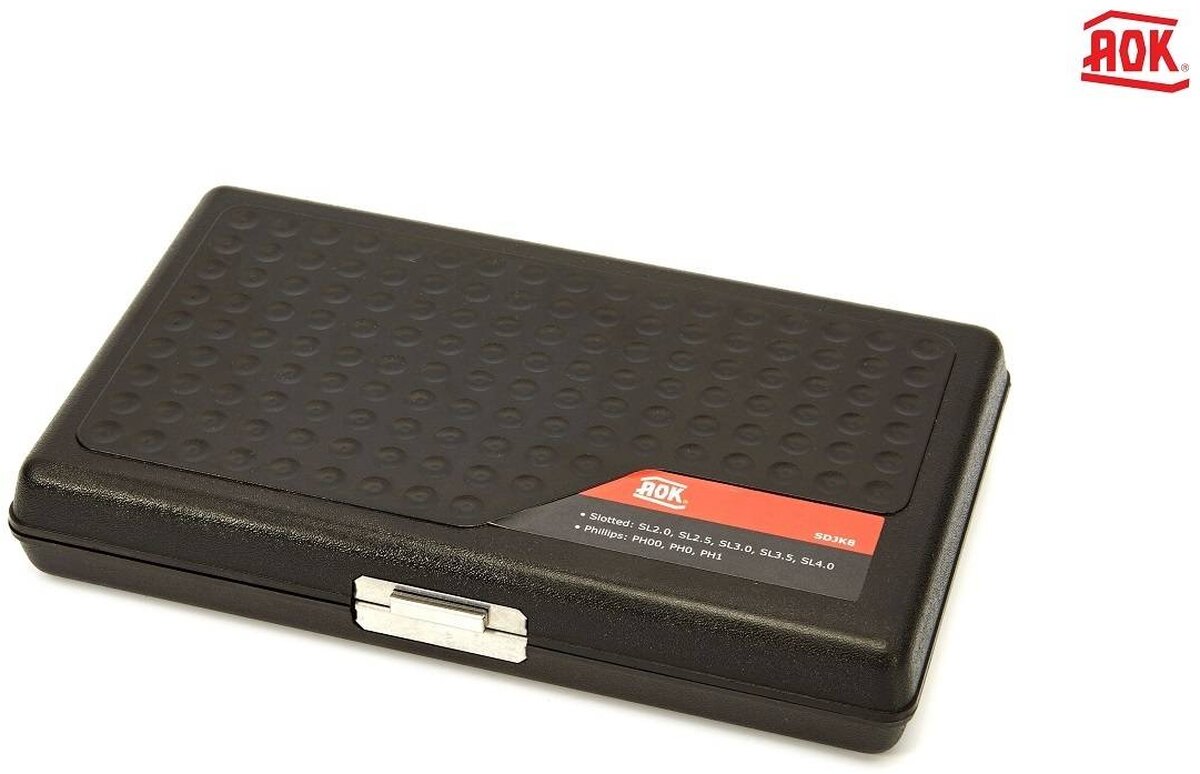 Aok 8-delad professionell precisionsskruvmejsel set philips - platt