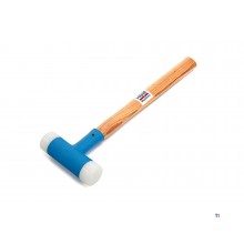 HBM 35 mm. recoilless nylon hammer with wooden handle