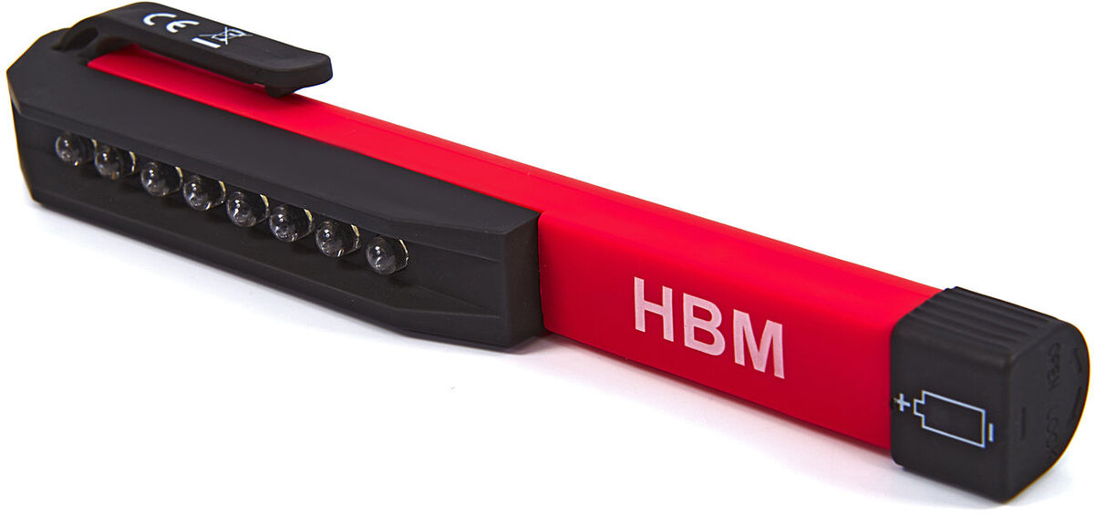 Hbm 8 LED mini ficklampa med magnetisk bas