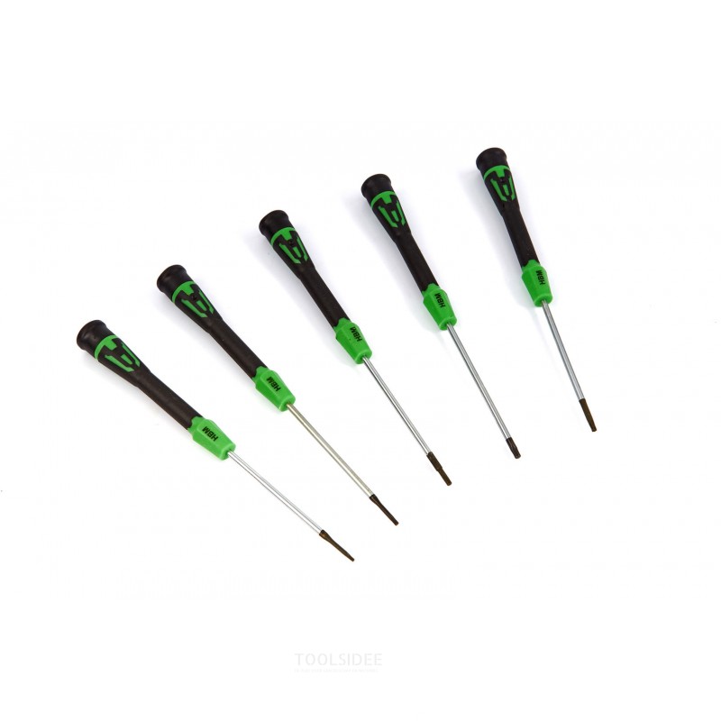HBM 5-piece precision torx screwdriver set extra long