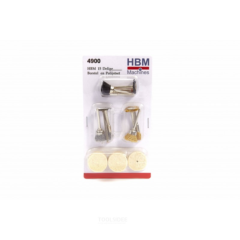 HBM 15-teiliges Multitool Bürsten- und Schleifset