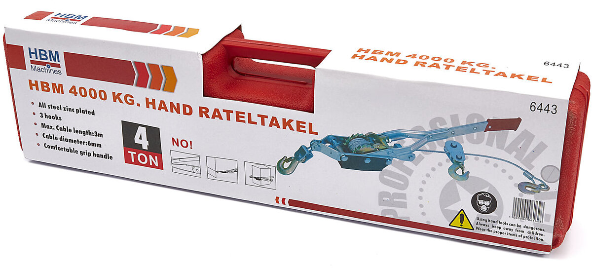  HBM 4000 kg. Käsi räikkänostin