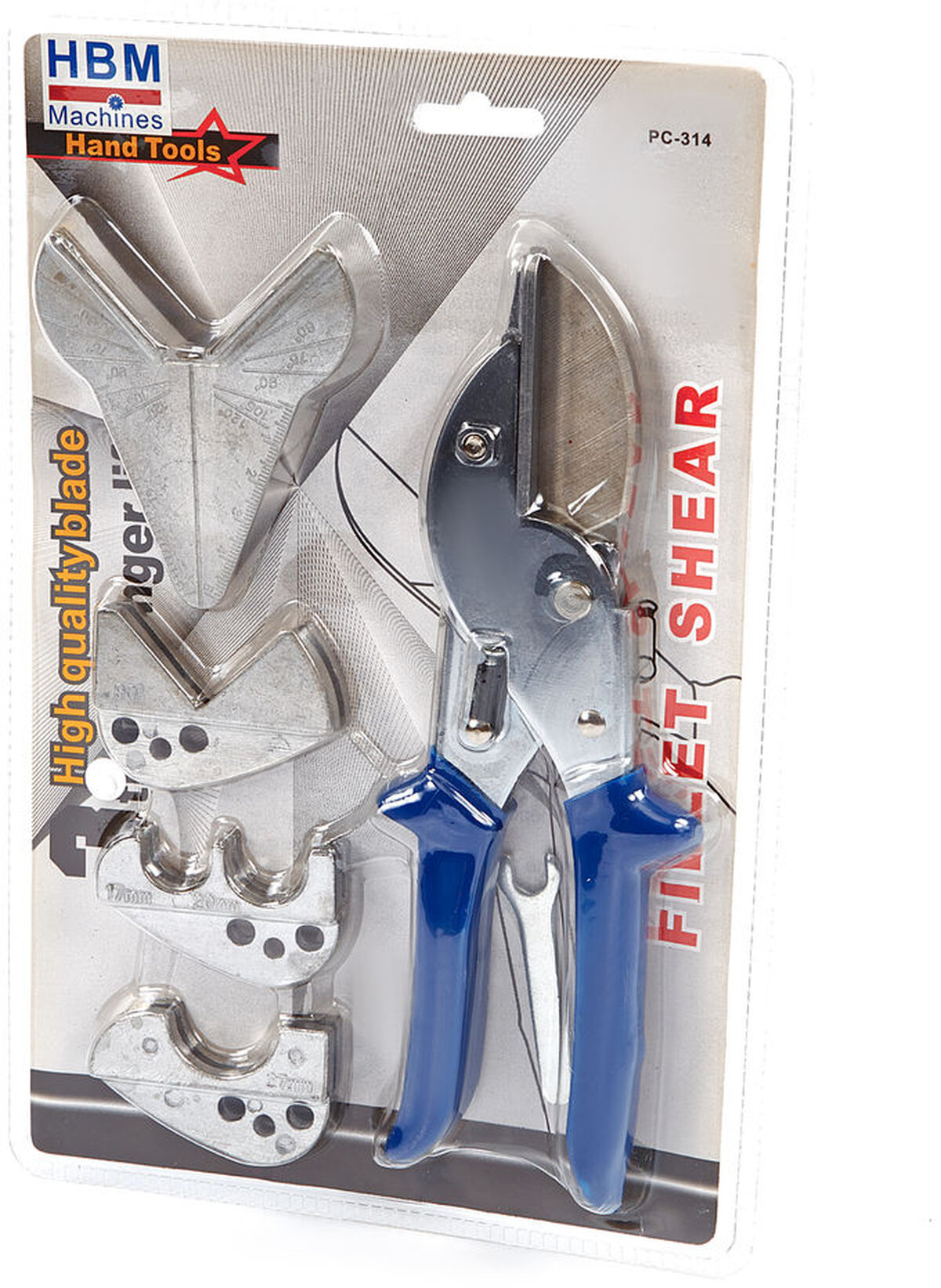 Hbm 6-delad PVC-skärsats med flera huvud och sockeltång