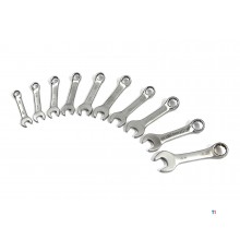 HBM 10 stykke kort engelsk søm - ring nøkkel sett