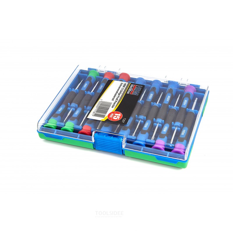 HBM 15-piece professional precision screwdriver set