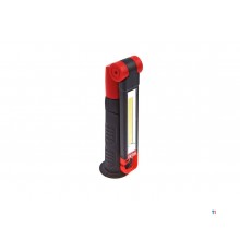 HBM Sammenleggbar Led Lommelykt 200 Lumen - Rød