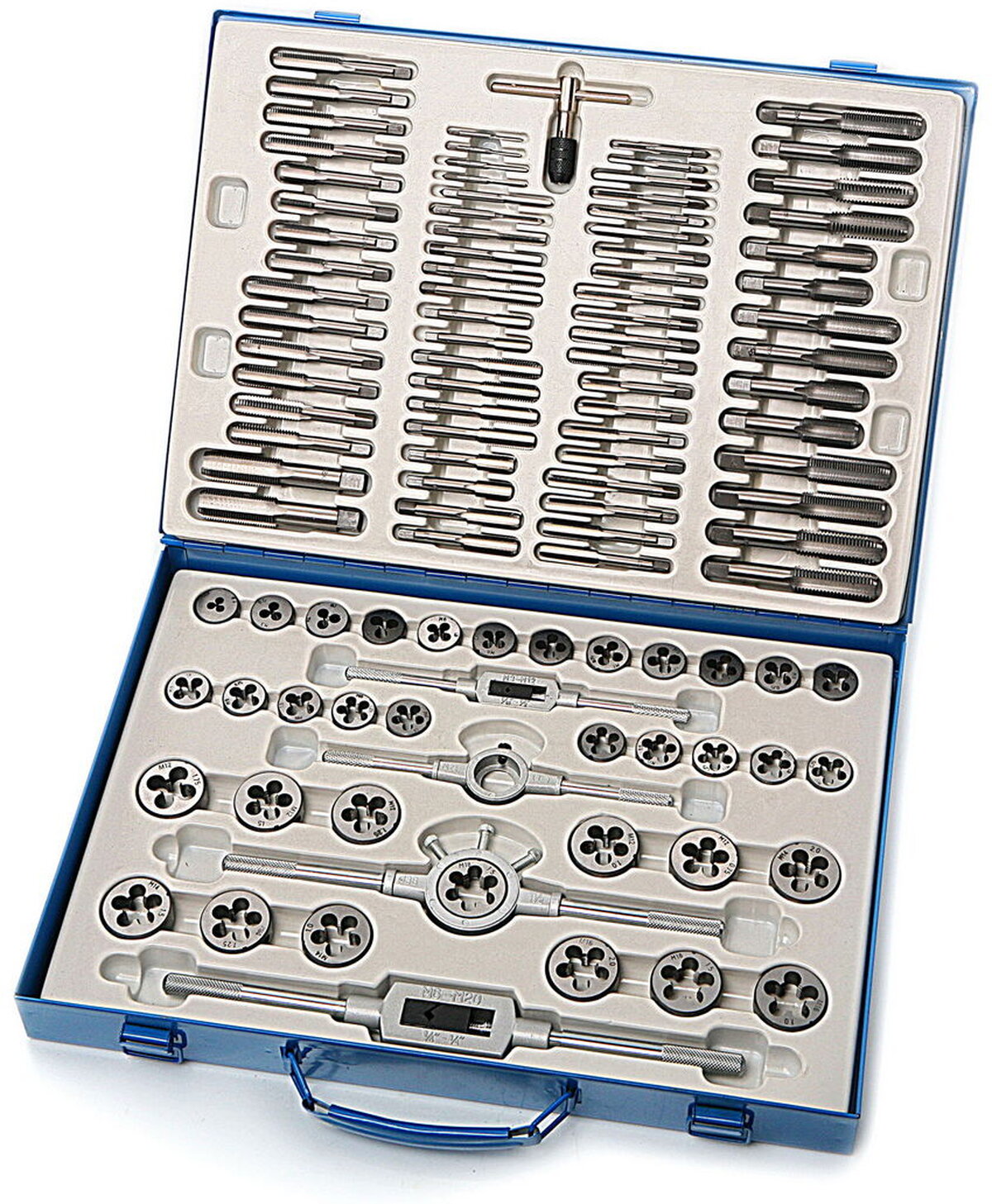 HBM 110-teiliges Gewindebohrer- und Fräser-Set BSW/BSF HBM 110-teiliges Gewindebohrer- und Fräser-Set BSW/BSF